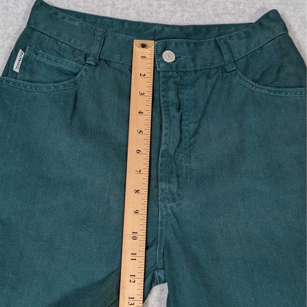 Vtg Bongo Gene Montesano Jeans Womens Size 5 Tapered High Waist Green USA Made - Picture 10 of 13